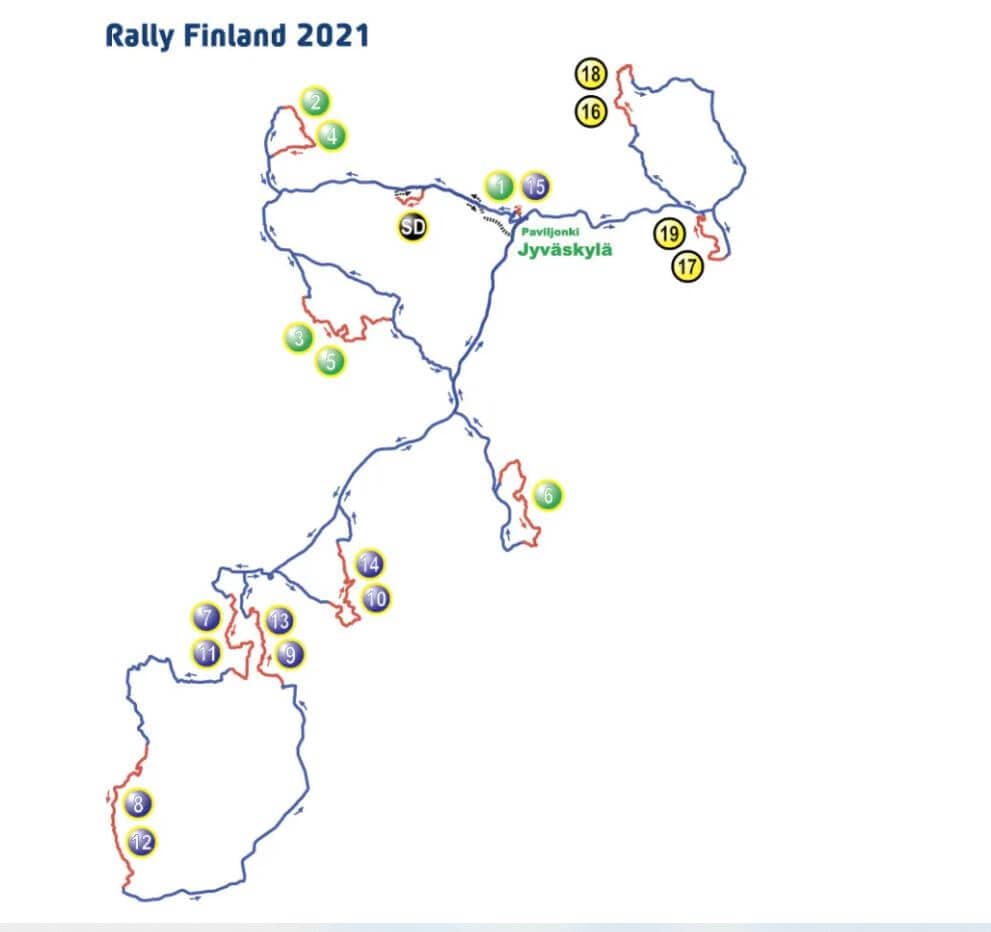 Suomen MM-ralli 2021 - reitti, osallistujat ja tv-lähetykset