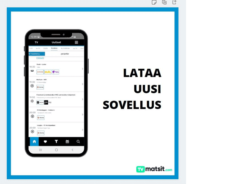 Lataa uusi TVmatsit-sovellus!