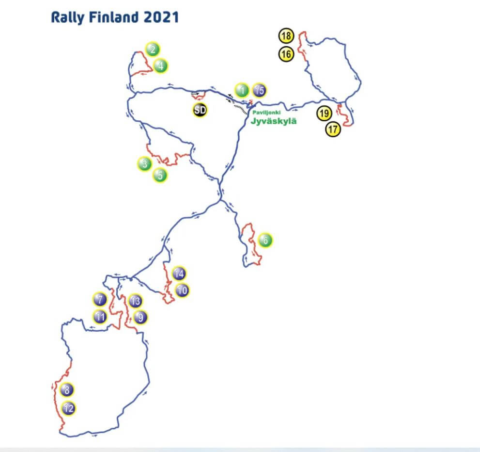 Suomen MM-ralli 2021 - reitti, osallistujat ja tv-lähetykset 